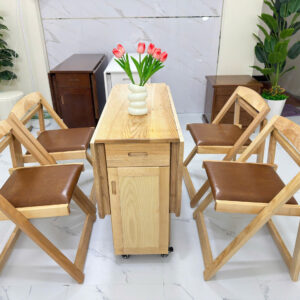 Bàn Ăn Gấp Gọn 1m2 + 4 ghế
